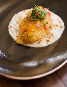 Chilean seabass with chilli lime reduction