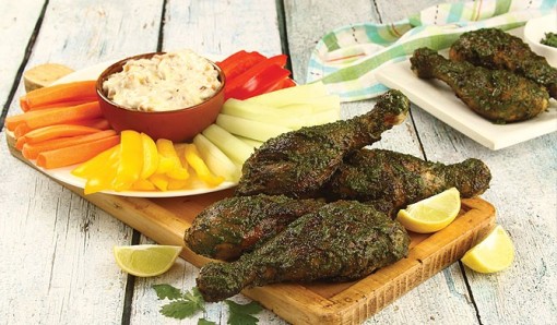 Chicken Cafreal with Veg Crudites and Akhrot Aioli Haute Chef 1