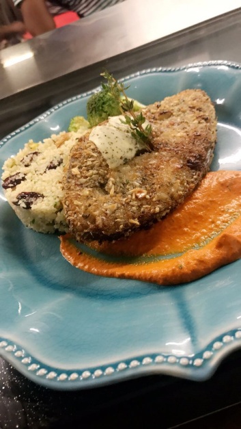 Almond Crusted King Fish at the Bake House Cafe